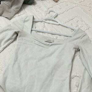 Aritzia white Long Sleeve Bodysuit